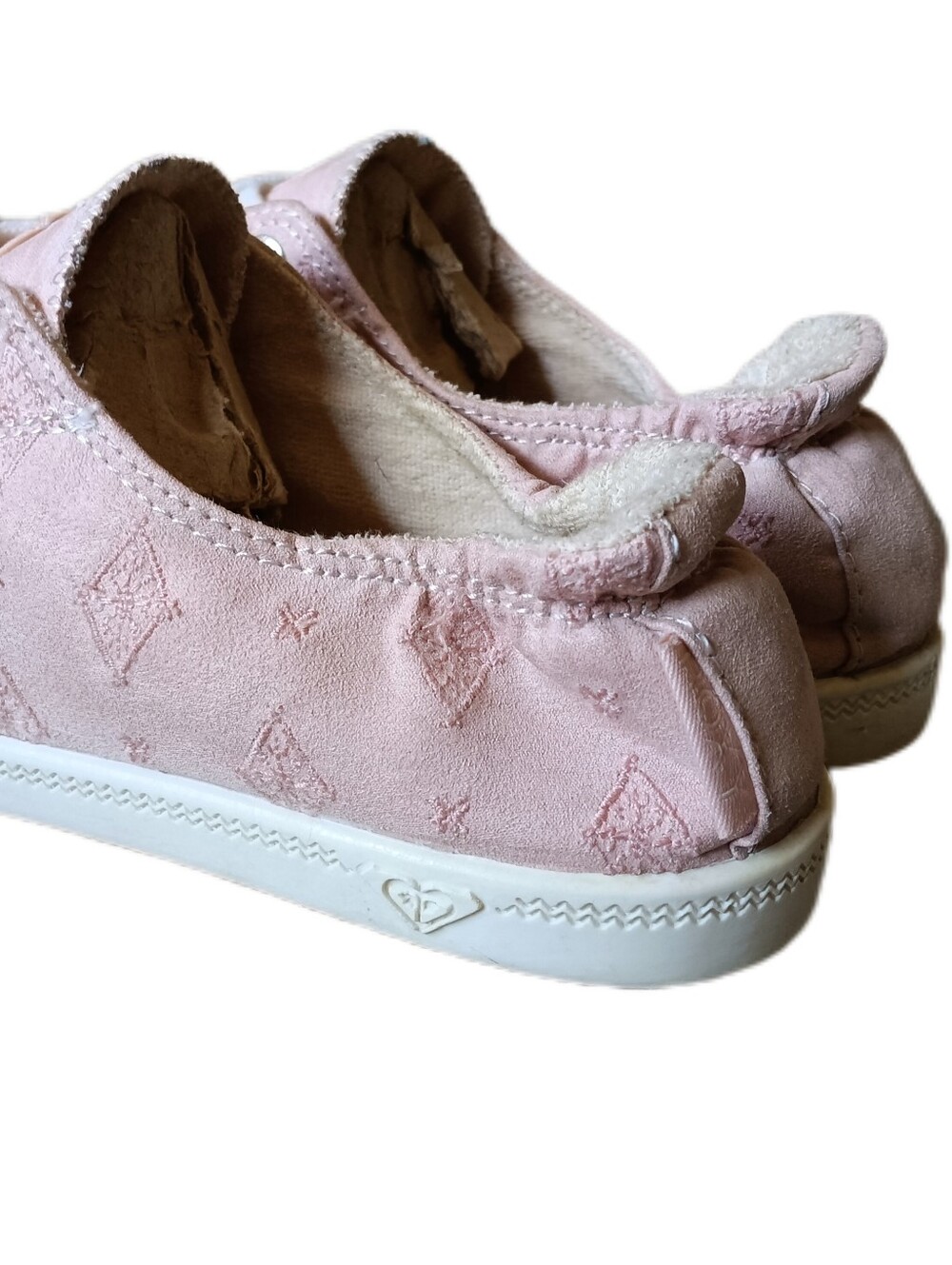 🩷 Roxy Bayshore II Pink Slip-on Sneakers Shoes Womens 9.5 Memory Foam Summer - Picture 4 of 14